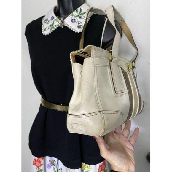 coach leather white shoulder bag - Picture 7 of 12